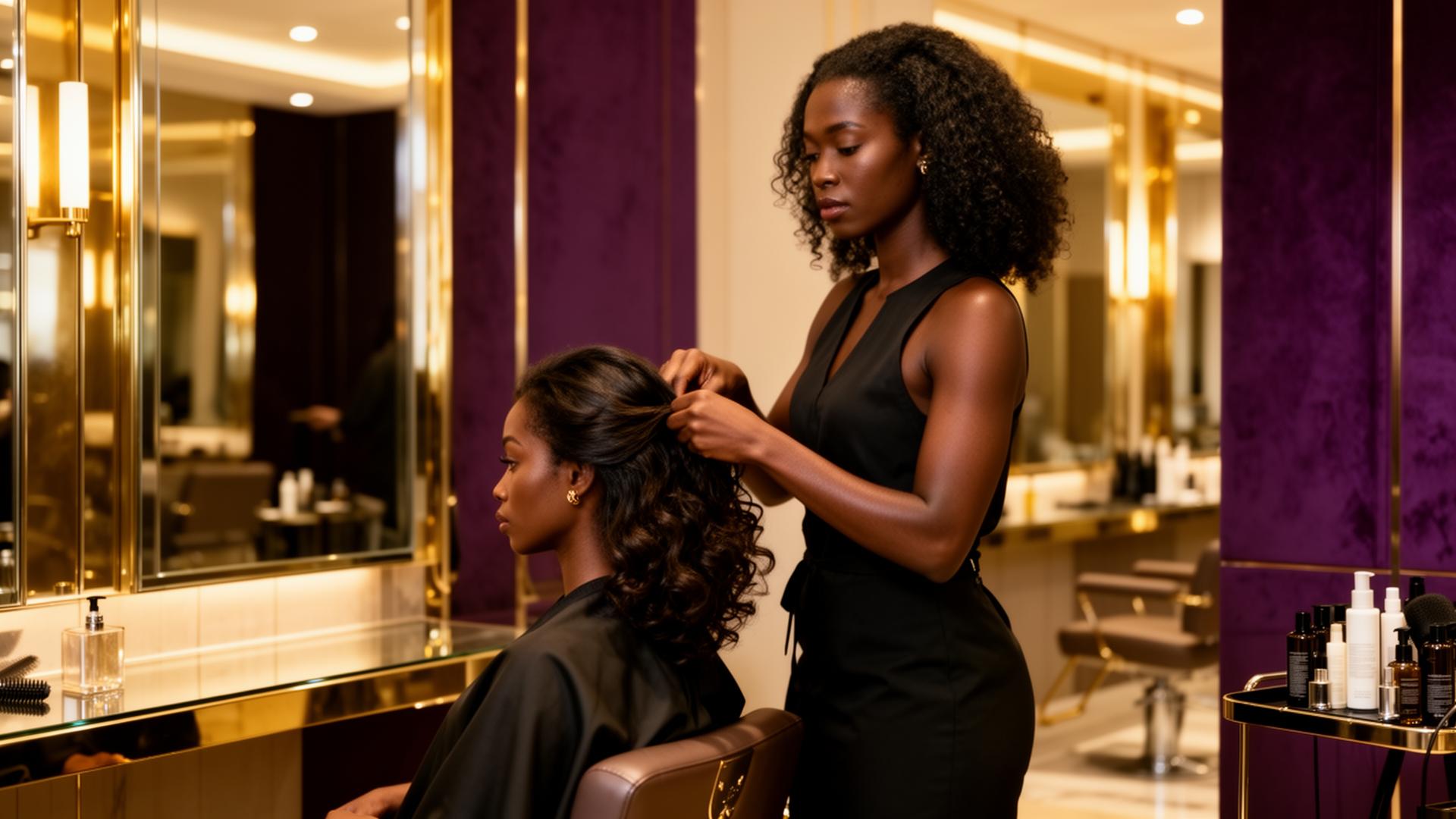Premium salon styling experience